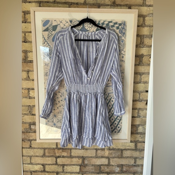 new Rails Jasmine long sleeve short dress in Rhône stripe - Picture 3 of 8